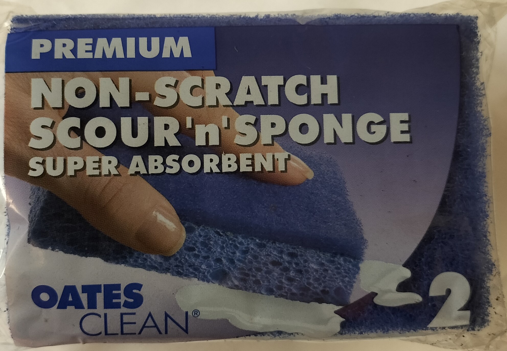 Oates H/Hold No Scratch Scourer Sponge 2 Pack